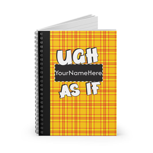 Clueless Inspired Blank Diary - Yellow