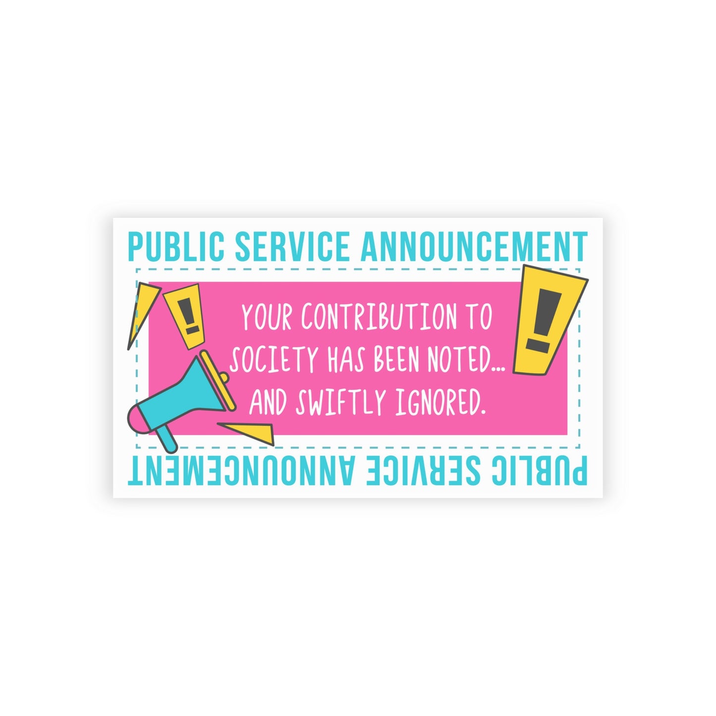 PSA funny handout cards