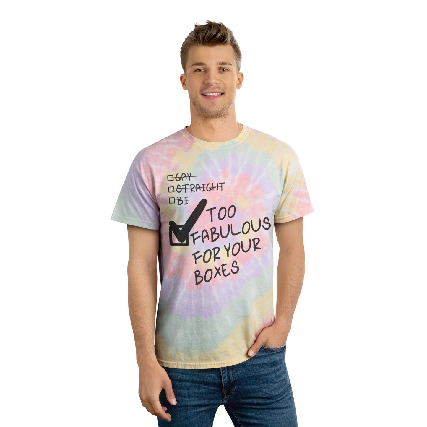 Tie-Dye Tee, Spiral with Positive Vibes