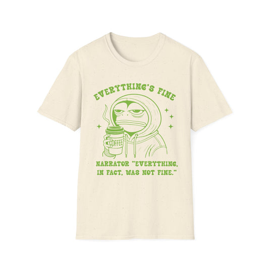 Comfy Humorous T-Shirt, Perfect for Coffee Lovers, Relaxed Vibes, Ideal for Gifting, Unisex Tee for Everyday Wear