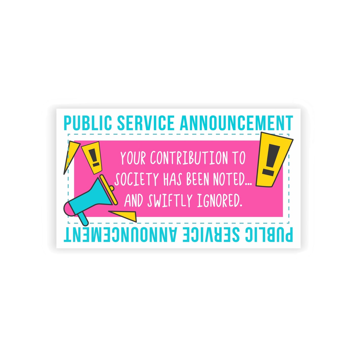 PSA funny handout cards