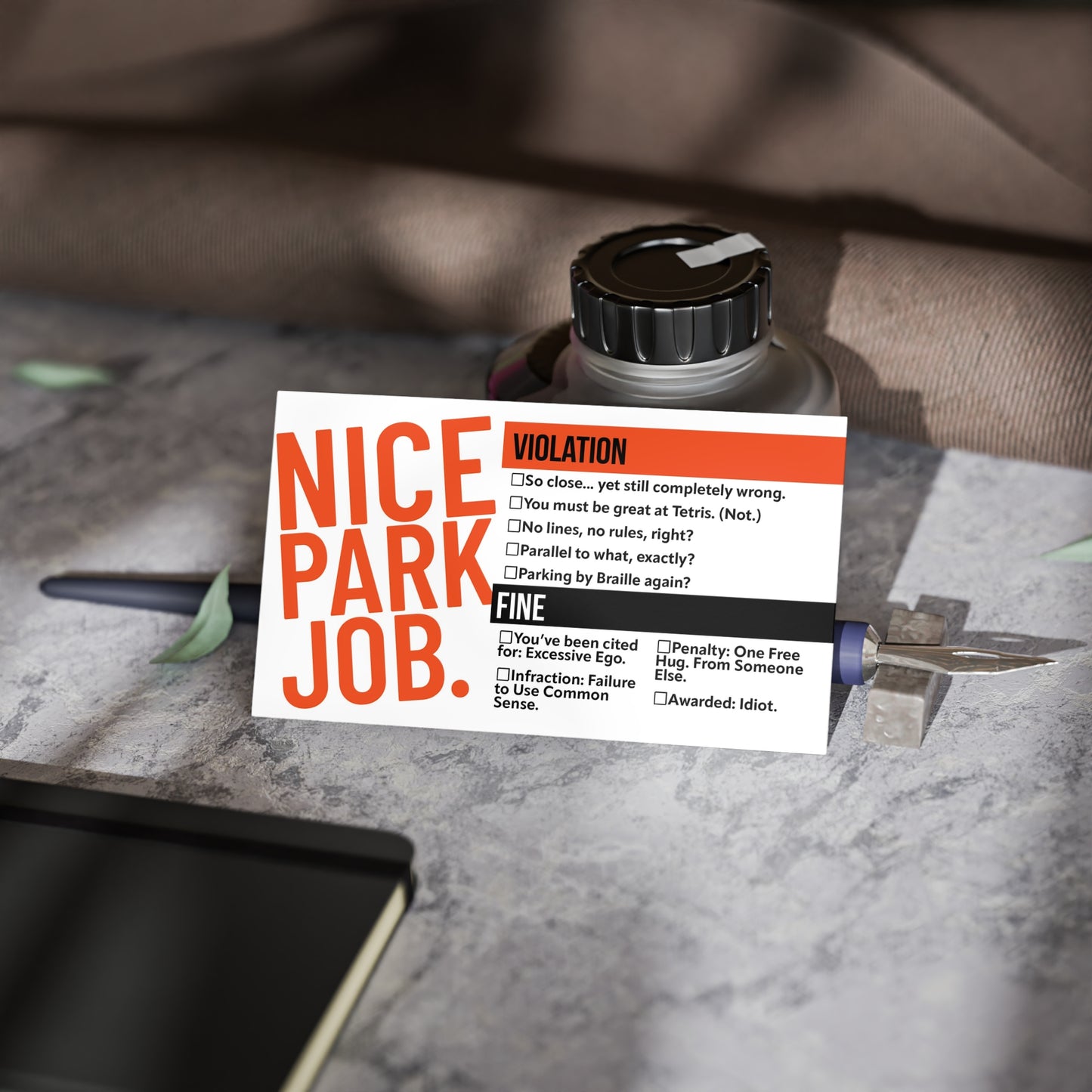 Nice Park Job Ticket Handout Cards