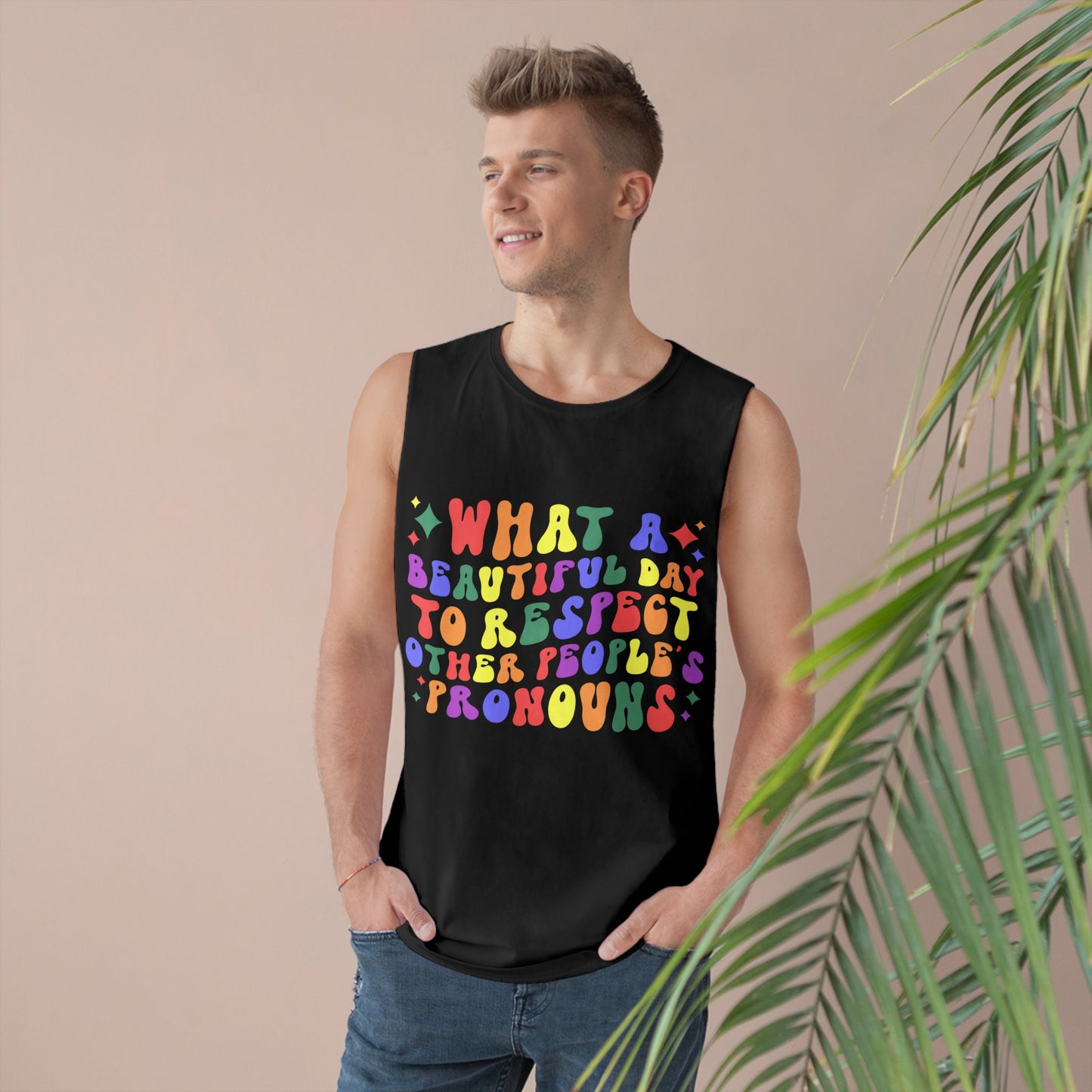 Colorful Pronoun Affirmation Tank Top