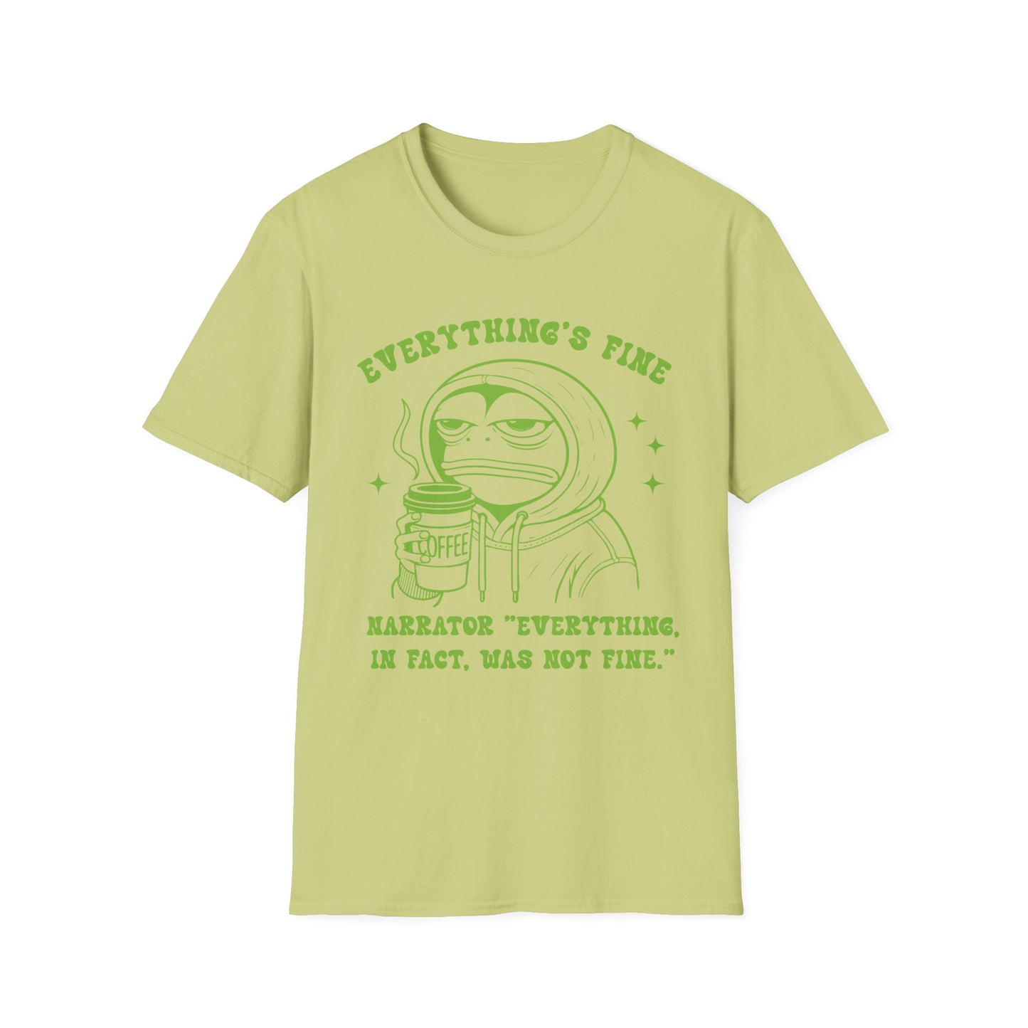 Comfy Humorous T-Shirt, Perfect for Coffee Lovers, Relaxed Vibes, Ideal for Gifting, Unisex Tee for Everyday Wear
