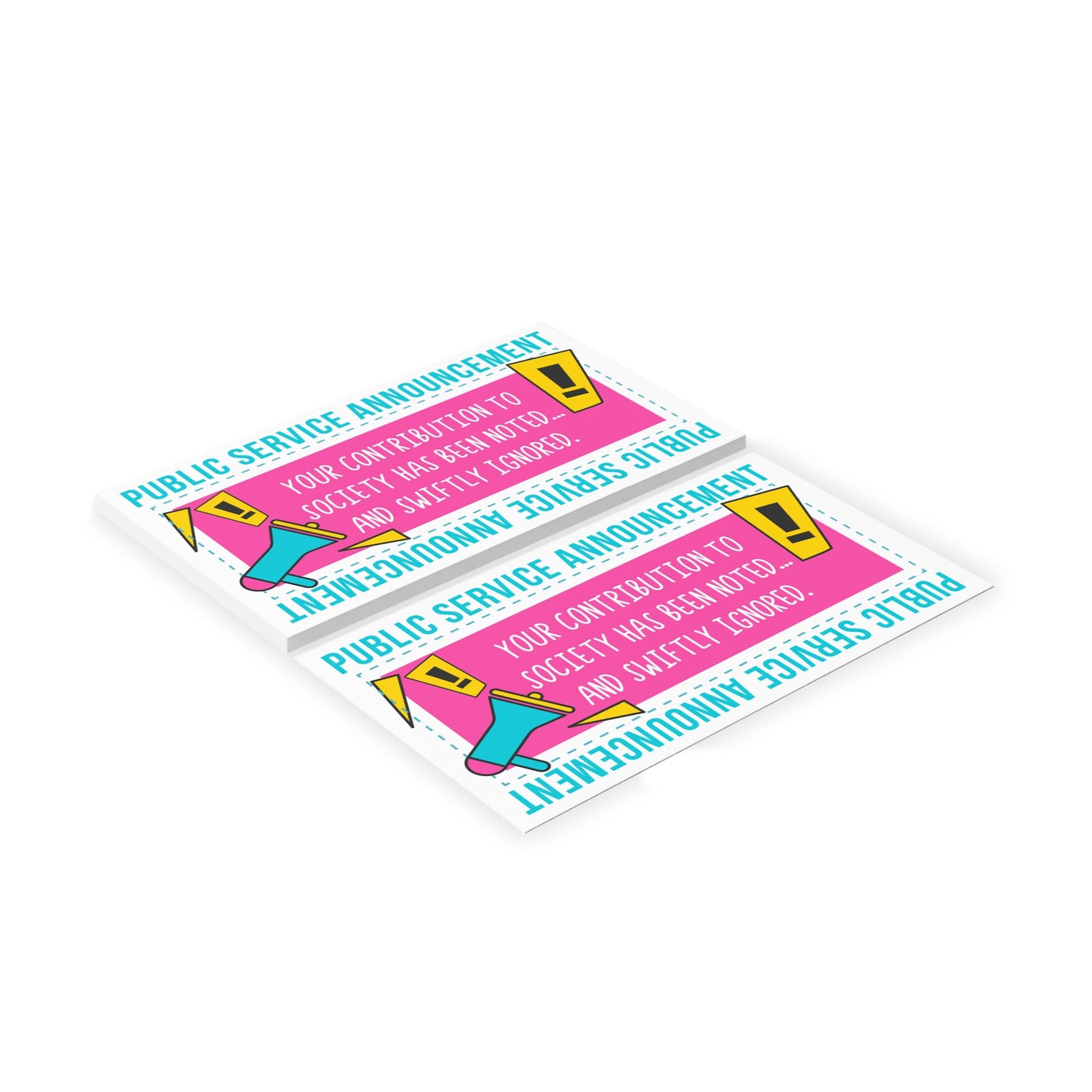 PSA funny handout cards
