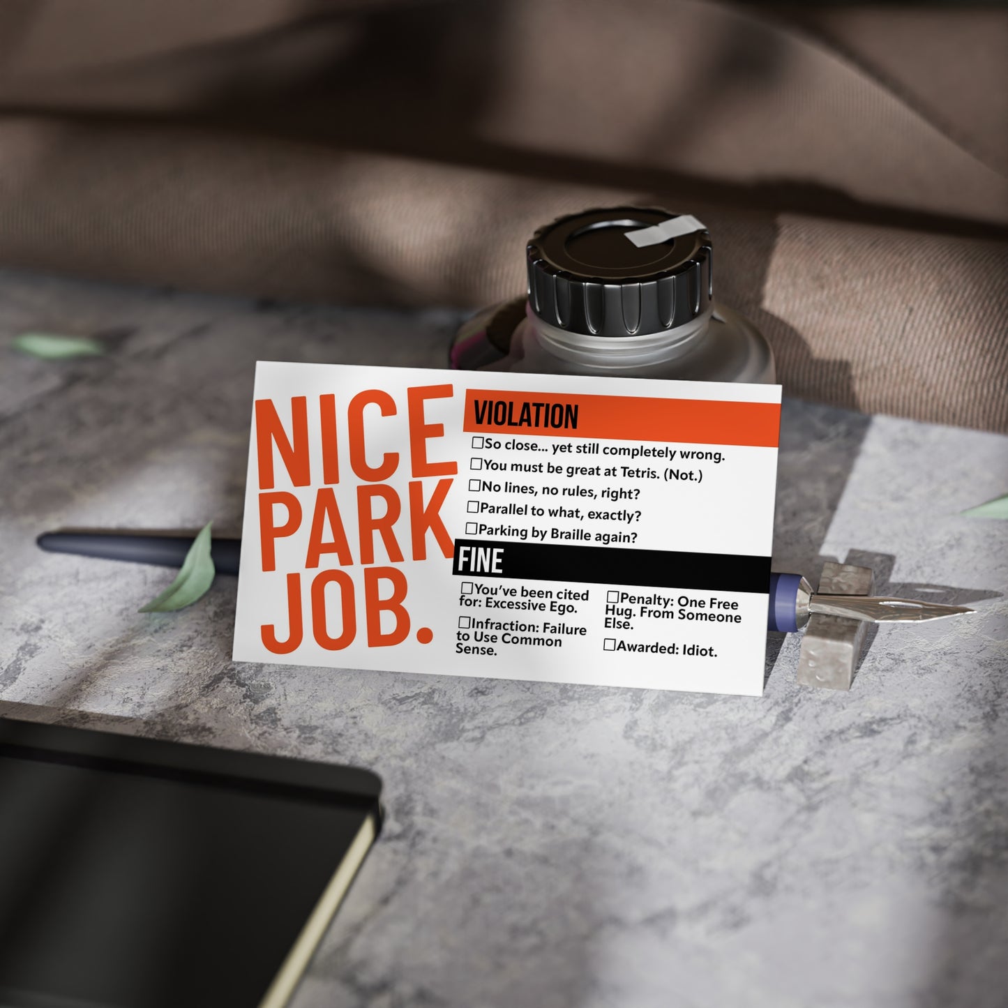 Nice Park Job Ticket Handout Cards