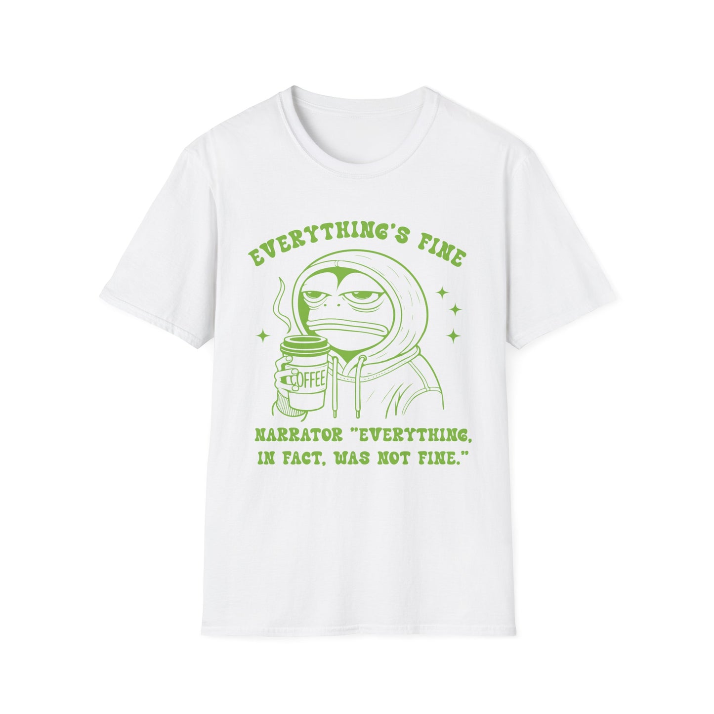 Comfy Humorous T-Shirt, Perfect for Coffee Lovers, Relaxed Vibes, Ideal for Gifting, Unisex Tee for Everyday Wear