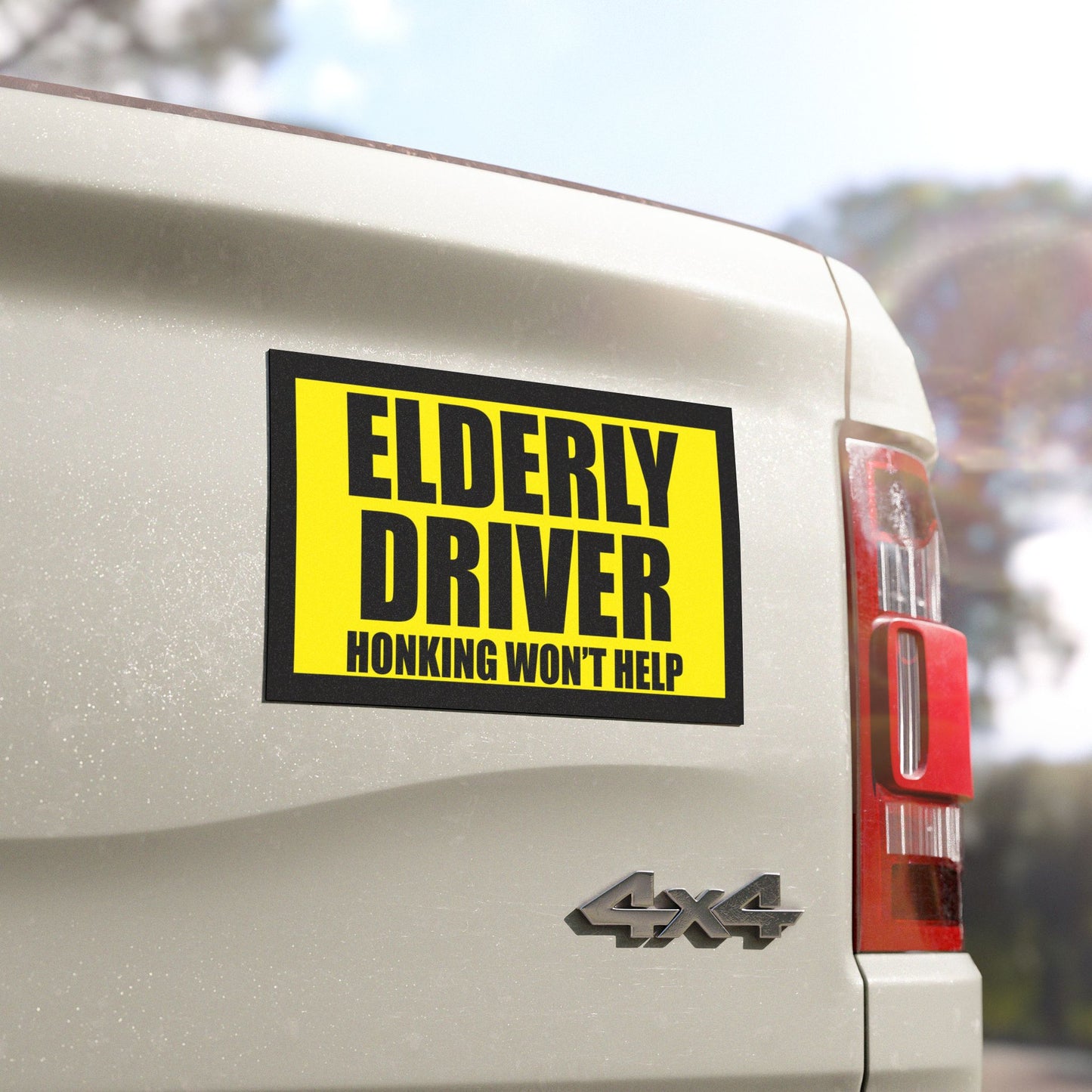 Elderly Driver Magnet – Honking Won’t Help! Funny Car Gag Gift or Legit Reminder