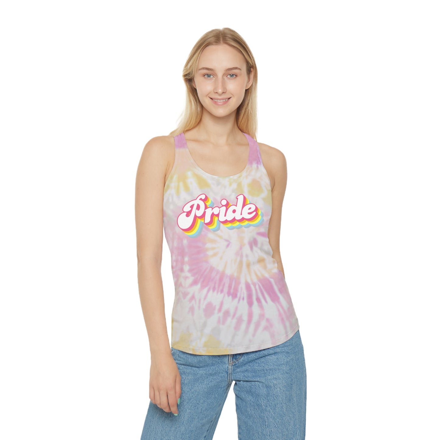 Pride Tie Dye Racerback Tank Top