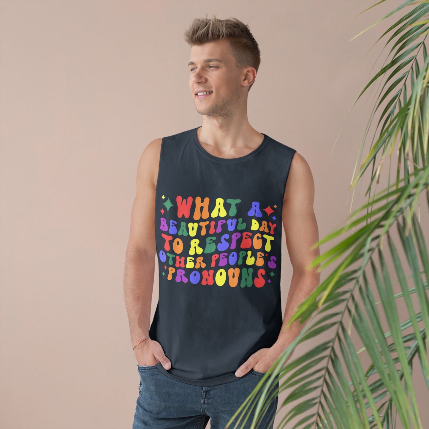 Colorful Pronoun Affirmation Tank Top