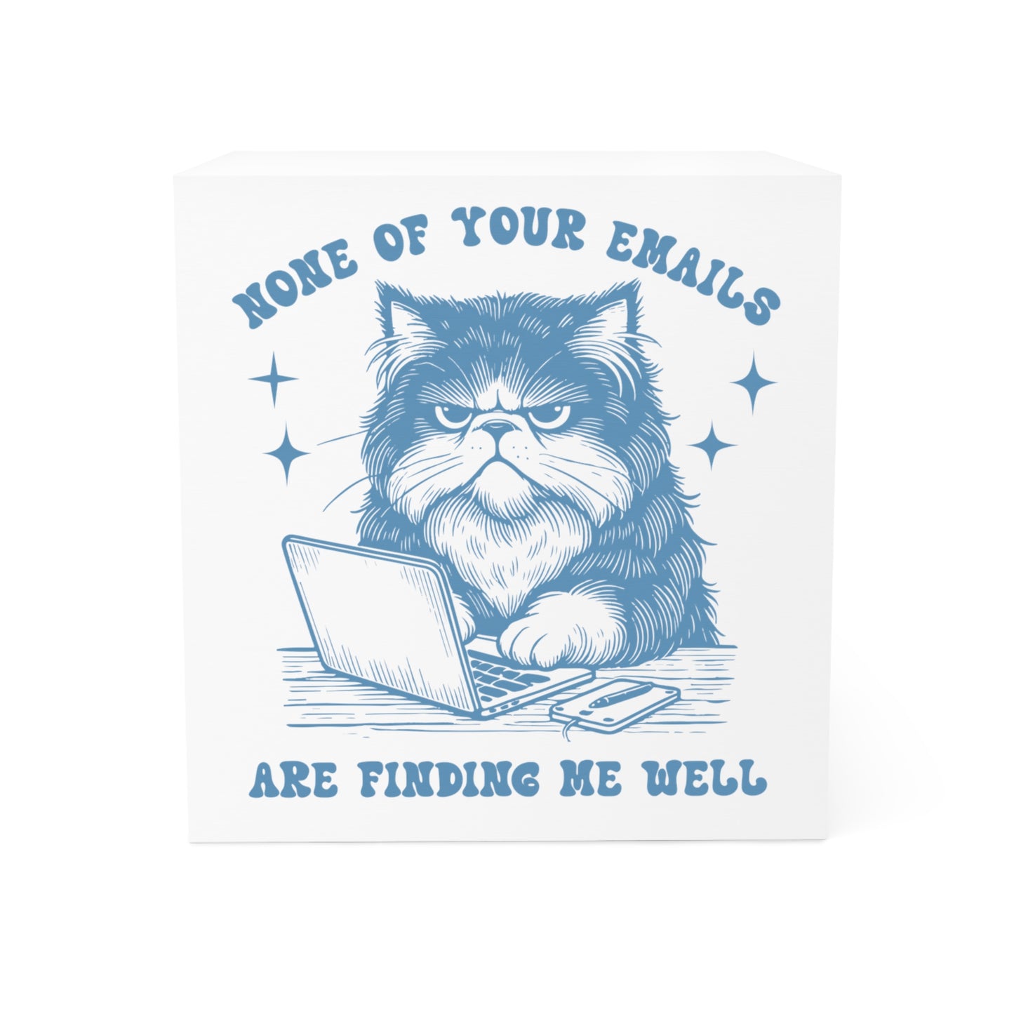Humorous Cat Note Cube