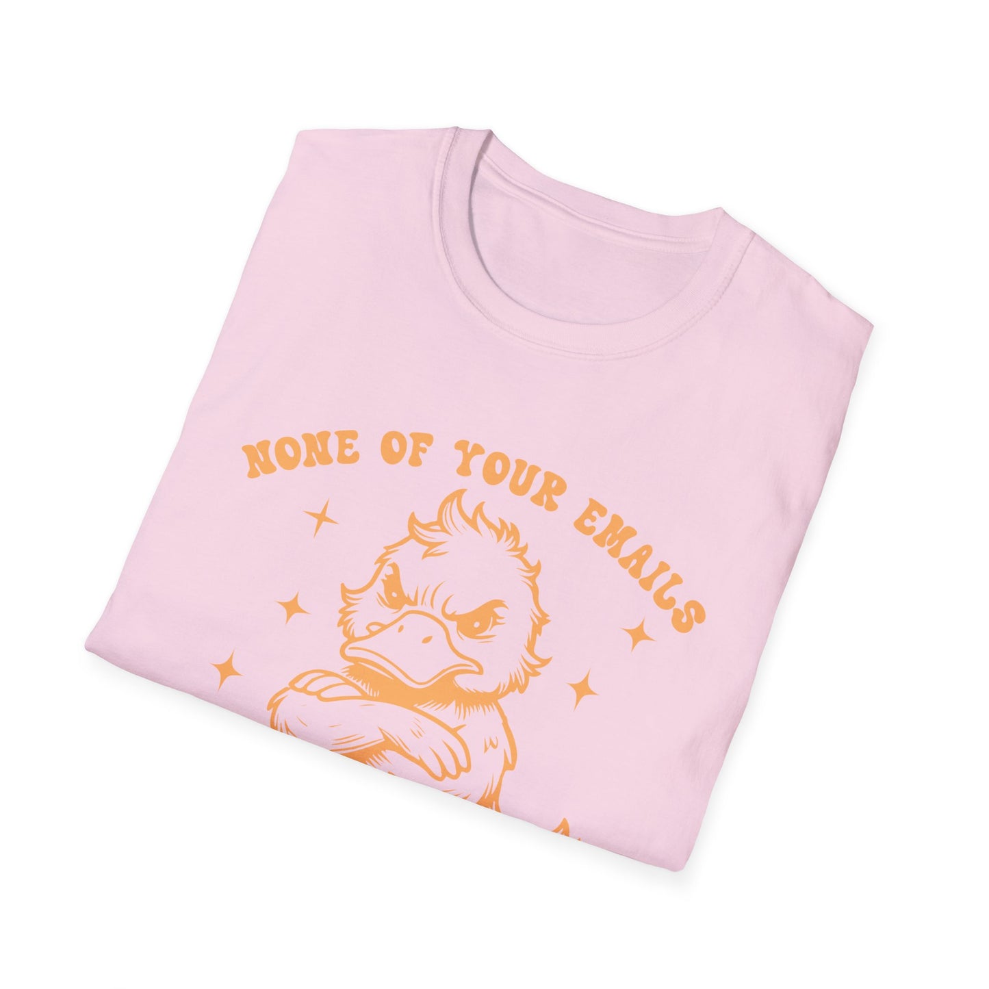 Funny Duck Email T-Shirt, Quirky Unisex Tee for Office, Great for Work from Home, Gifts for Email Lovers, Casual Wear