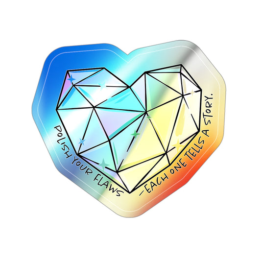 Holographic Heart Stickers