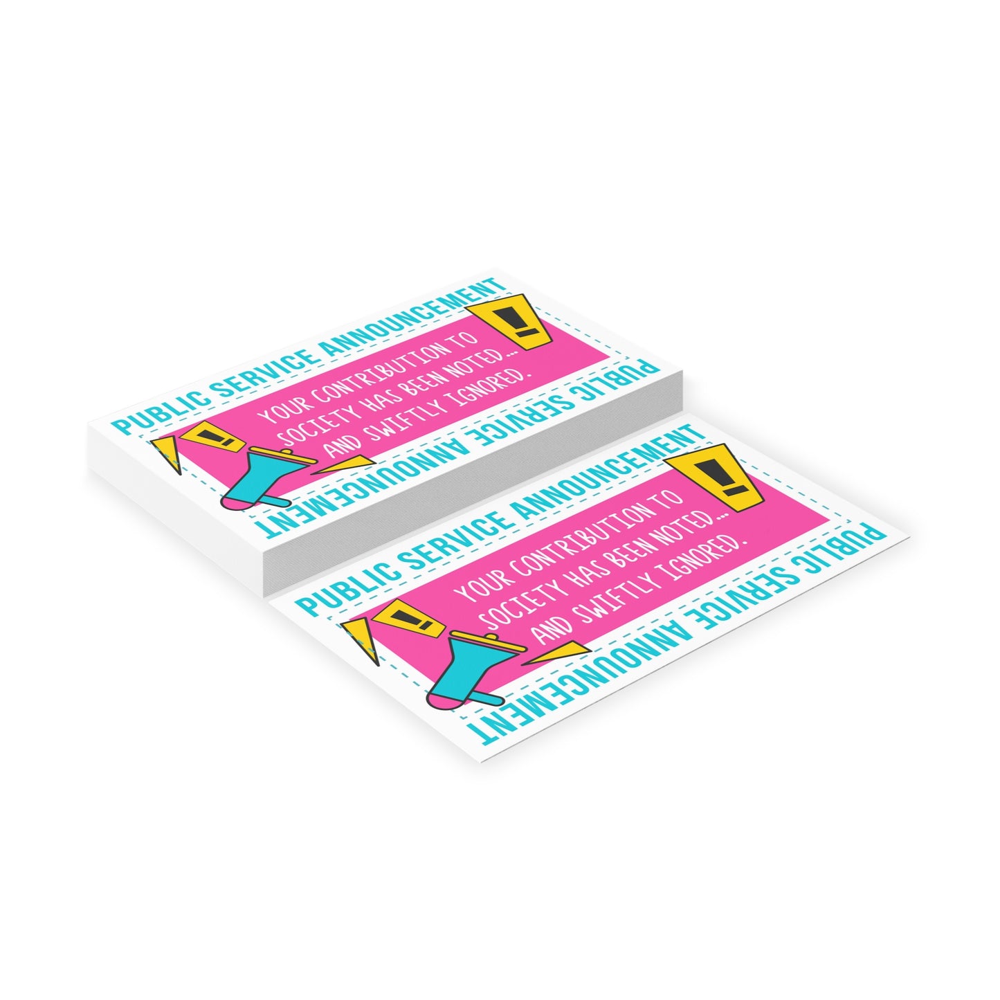 PSA funny handout cards
