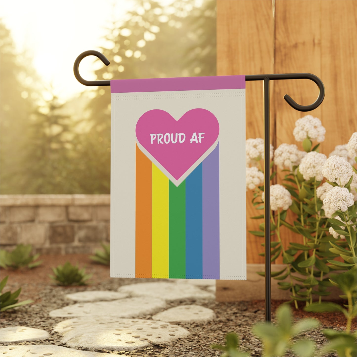 Proud AF Garden Banner, LGBTQ+ Pride Decoration