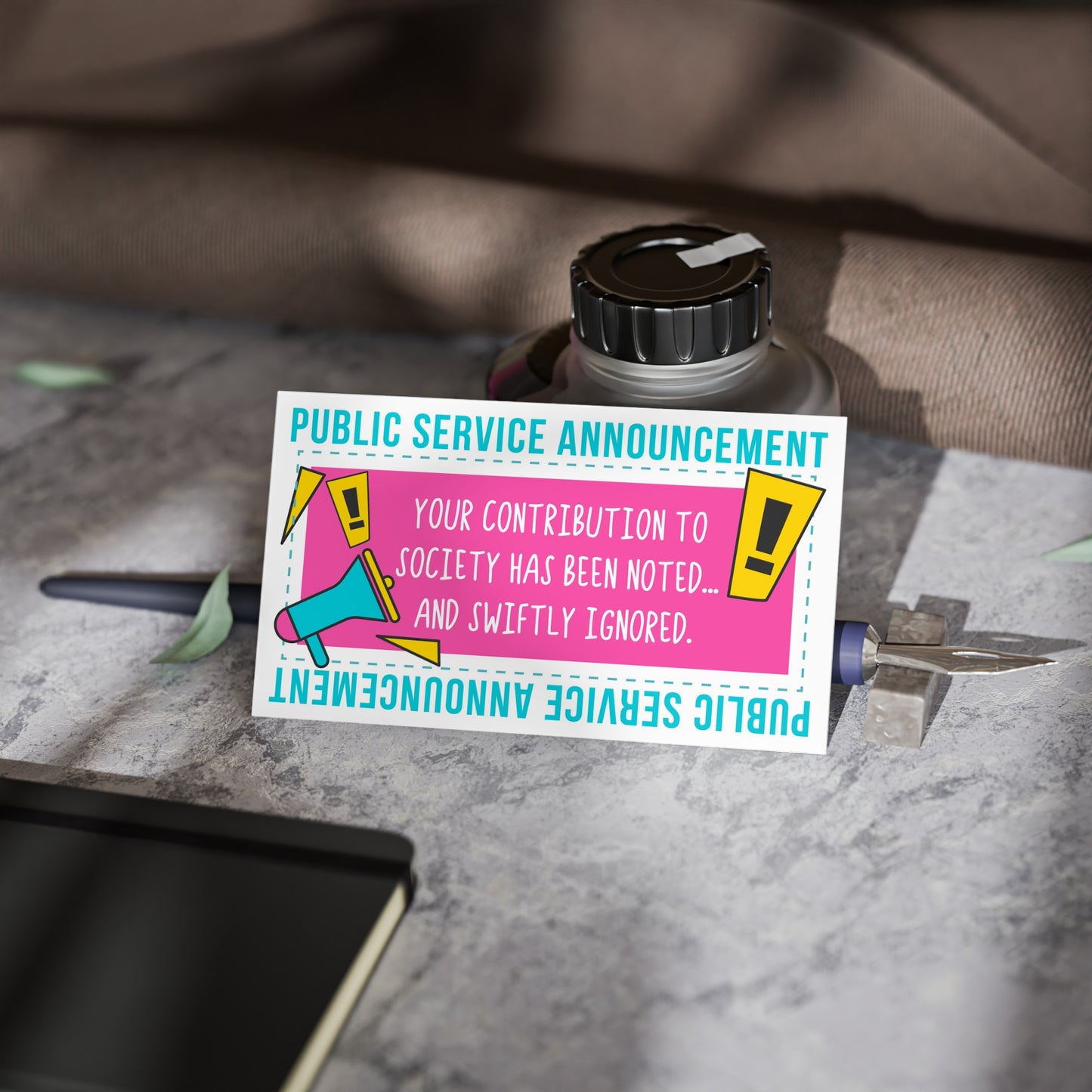 PSA funny handout cards