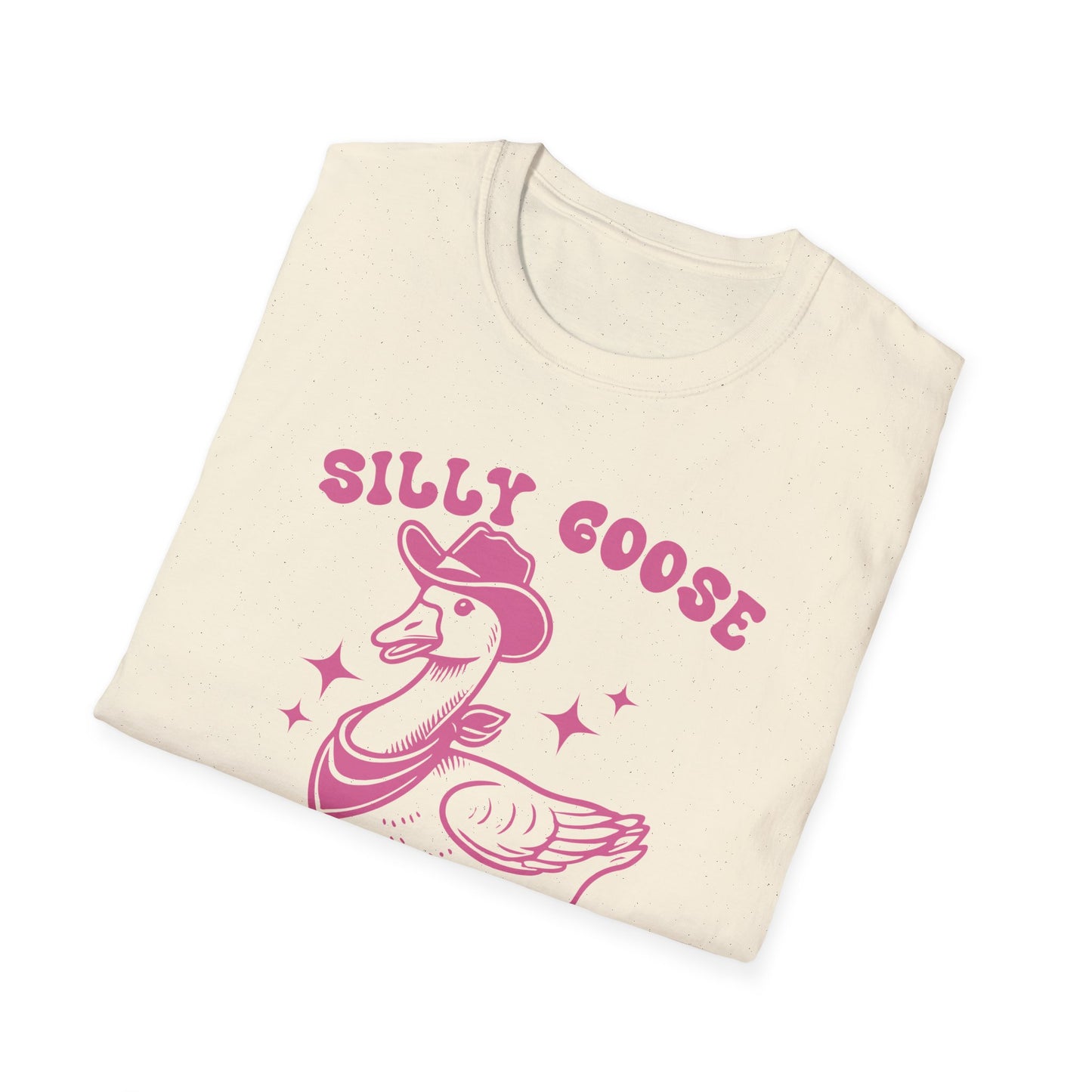 Silly Goose Unisex Softstyle T-Shirt, Fun Tee for Parties, Unique Gift for Animal Lovers, Casual Wear, Funny Statement Shirt