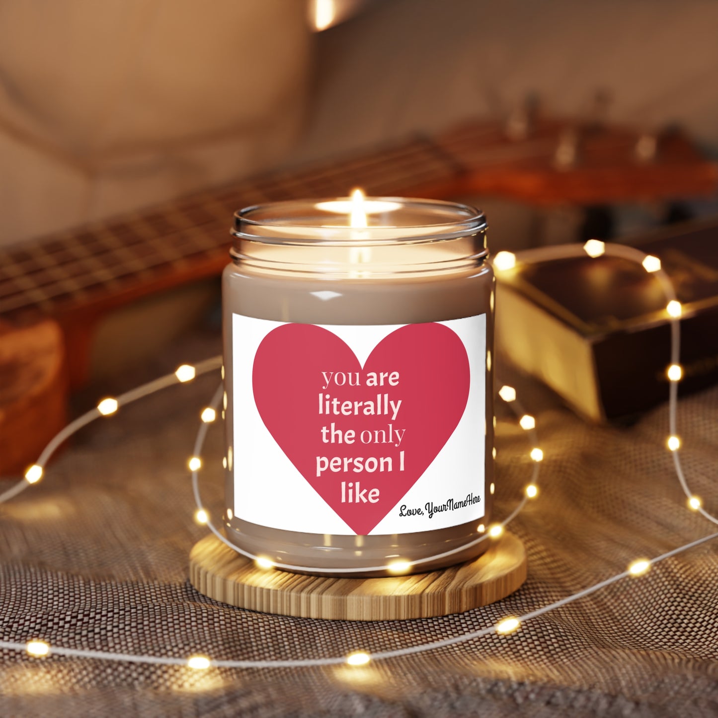 Heart Personalized Candle