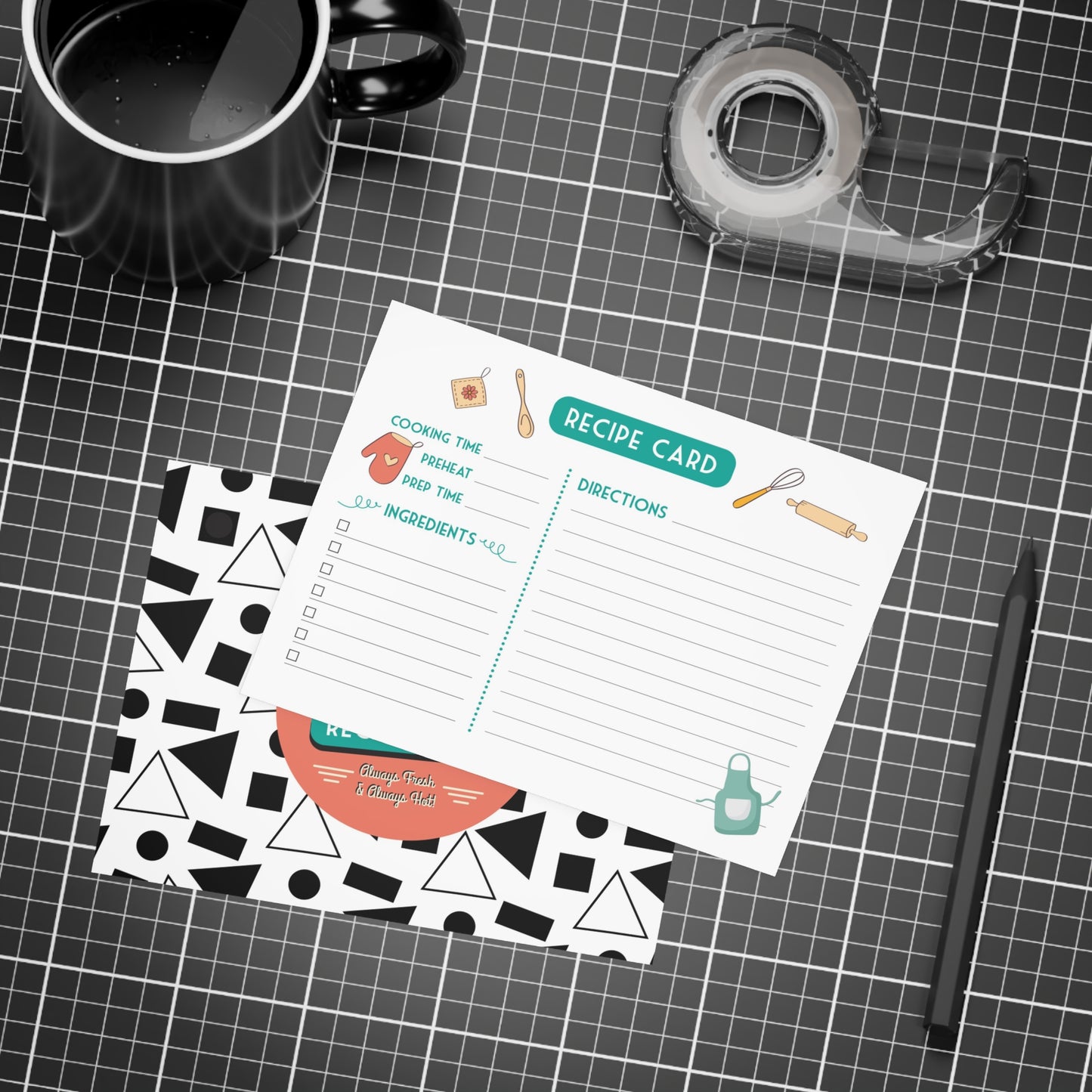 Vintage Retro Recipe Card