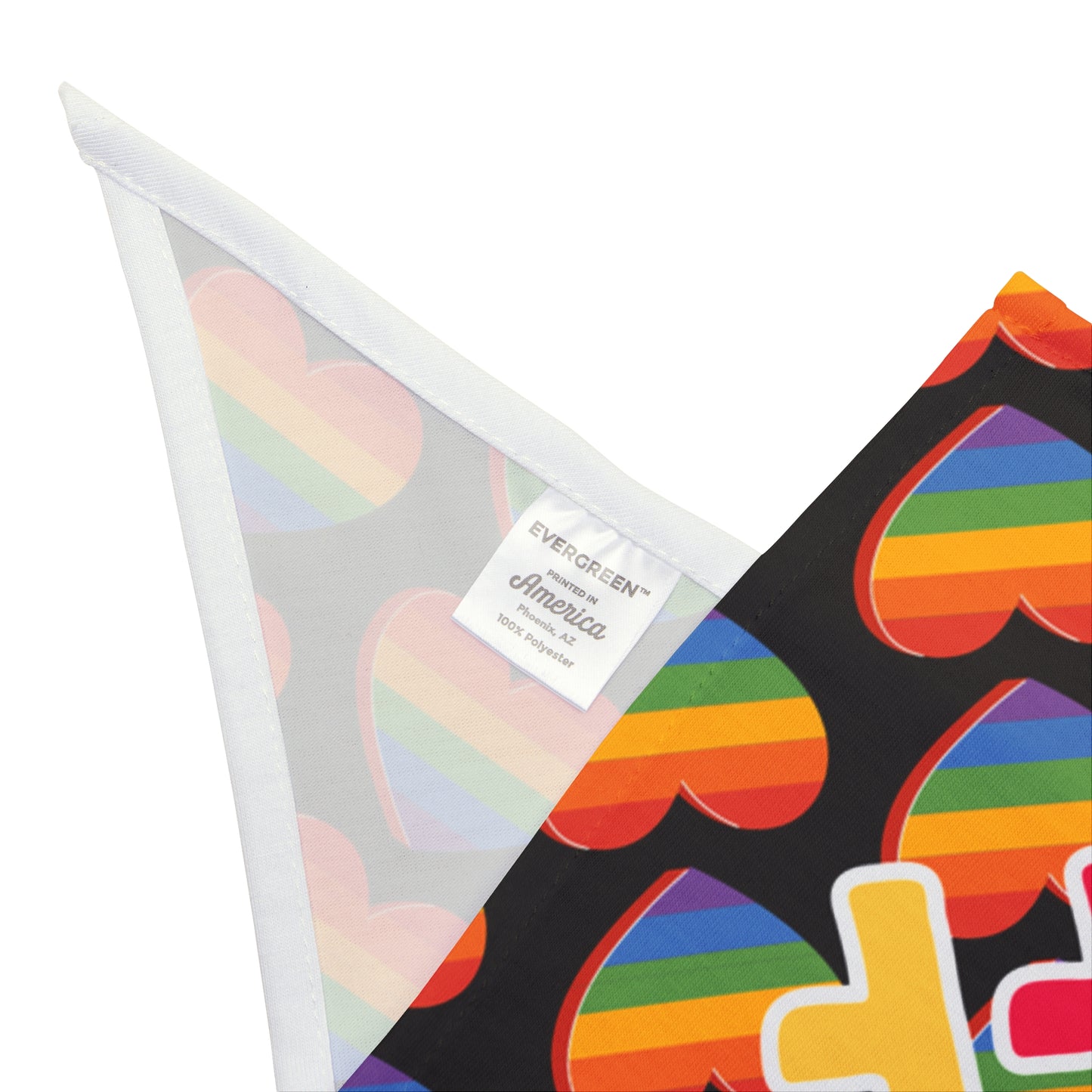 Proud BFF Pet Bandana - Rainbow Heart Design