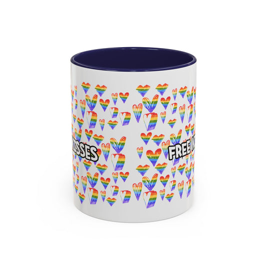Colorful Free Kisses Coffee Mug