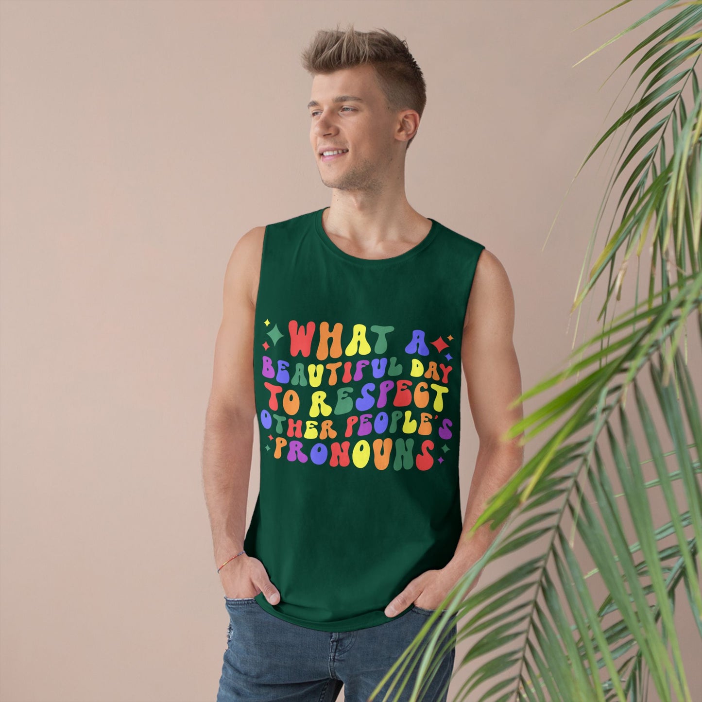 Colorful Pronoun Affirmation Tank Top