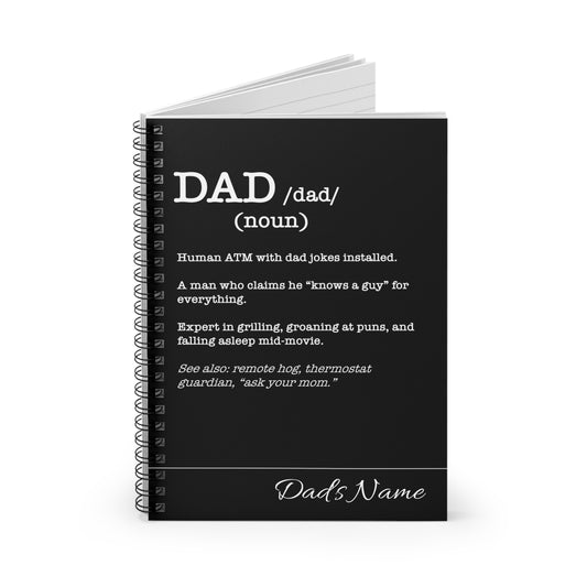 Personalized Dad Joke Spiral Notebook