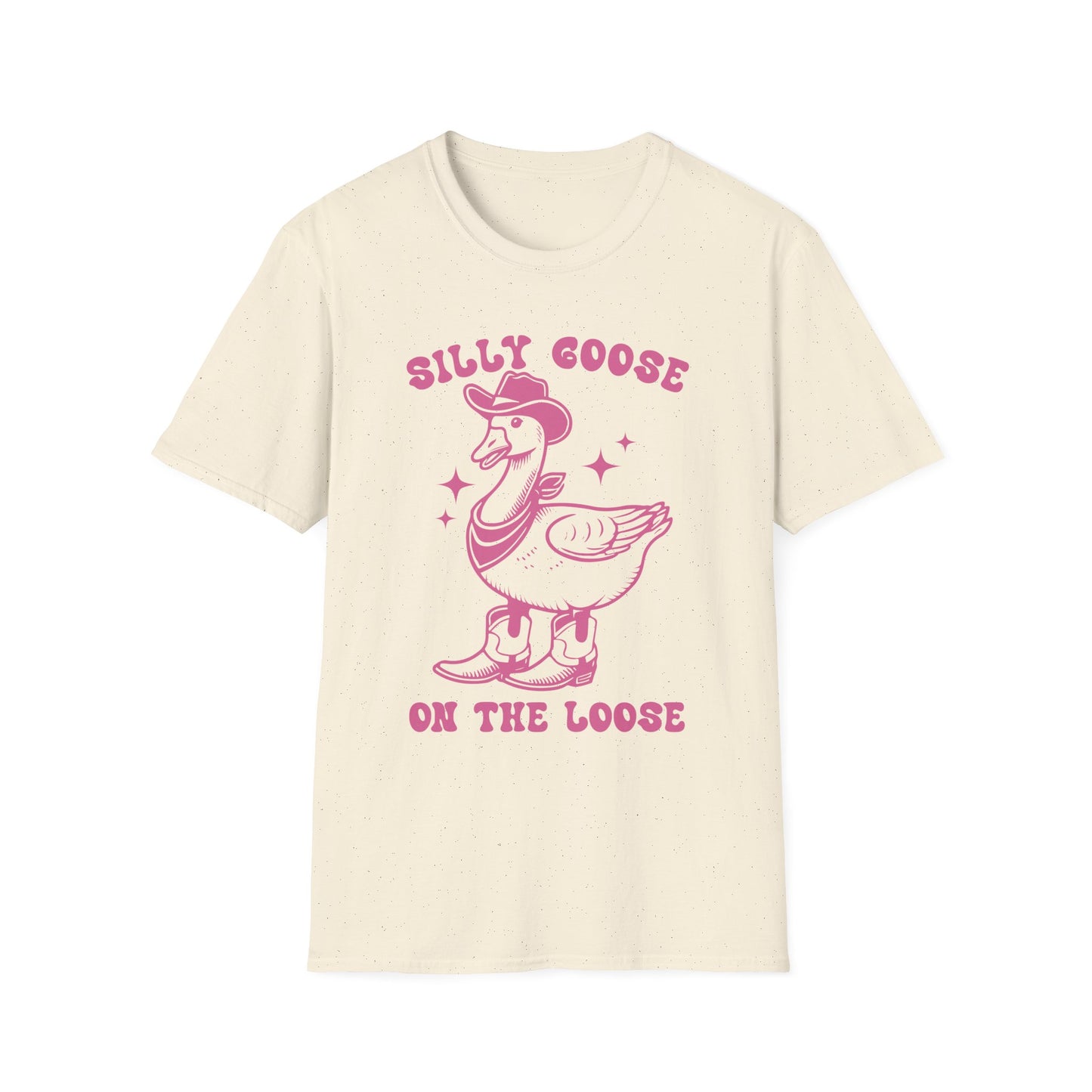Silly Goose Unisex Softstyle T-Shirt, Fun Tee for Parties, Unique Gift for Animal Lovers, Casual Wear, Funny Statement Shirt