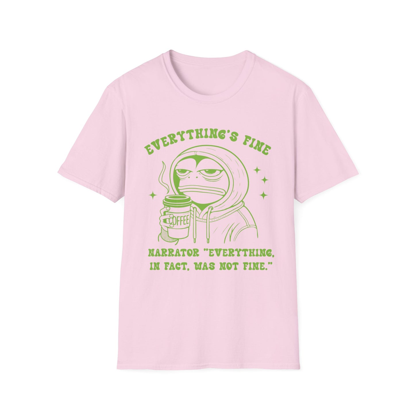 Comfy Humorous T-Shirt, Perfect for Coffee Lovers, Relaxed Vibes, Ideal for Gifting, Unisex Tee for Everyday Wear