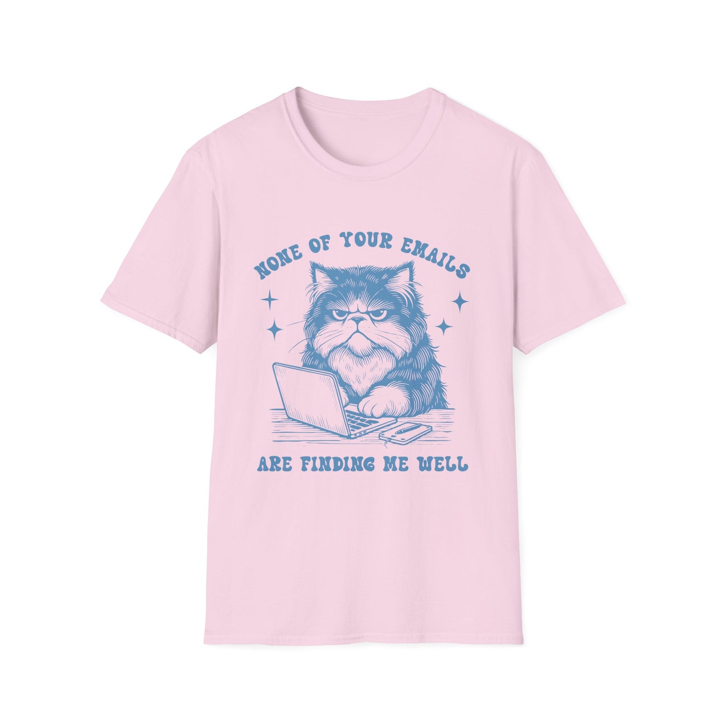 Funny Cat T-Shirt, Great Gift for Cat Lovers, Quirky Office Humor Tee, Perfect for Birthdays, Hangouts, Casual Outfits