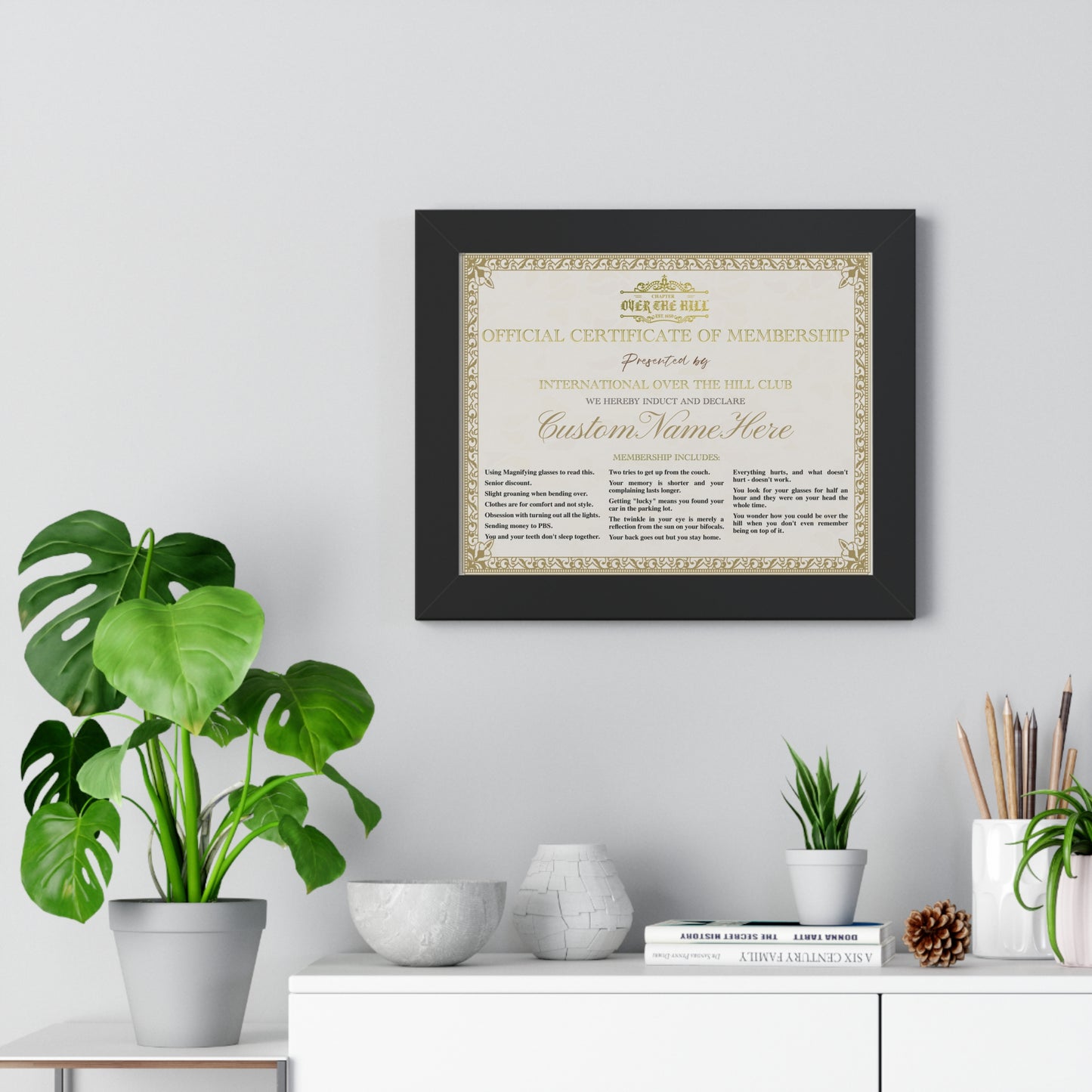 Humorous Membership Certificate Poster