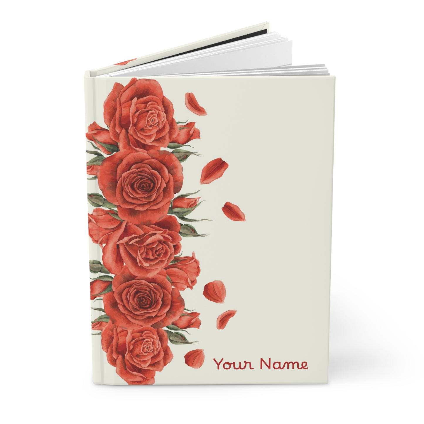 Personalized Rose Hardcover Journal