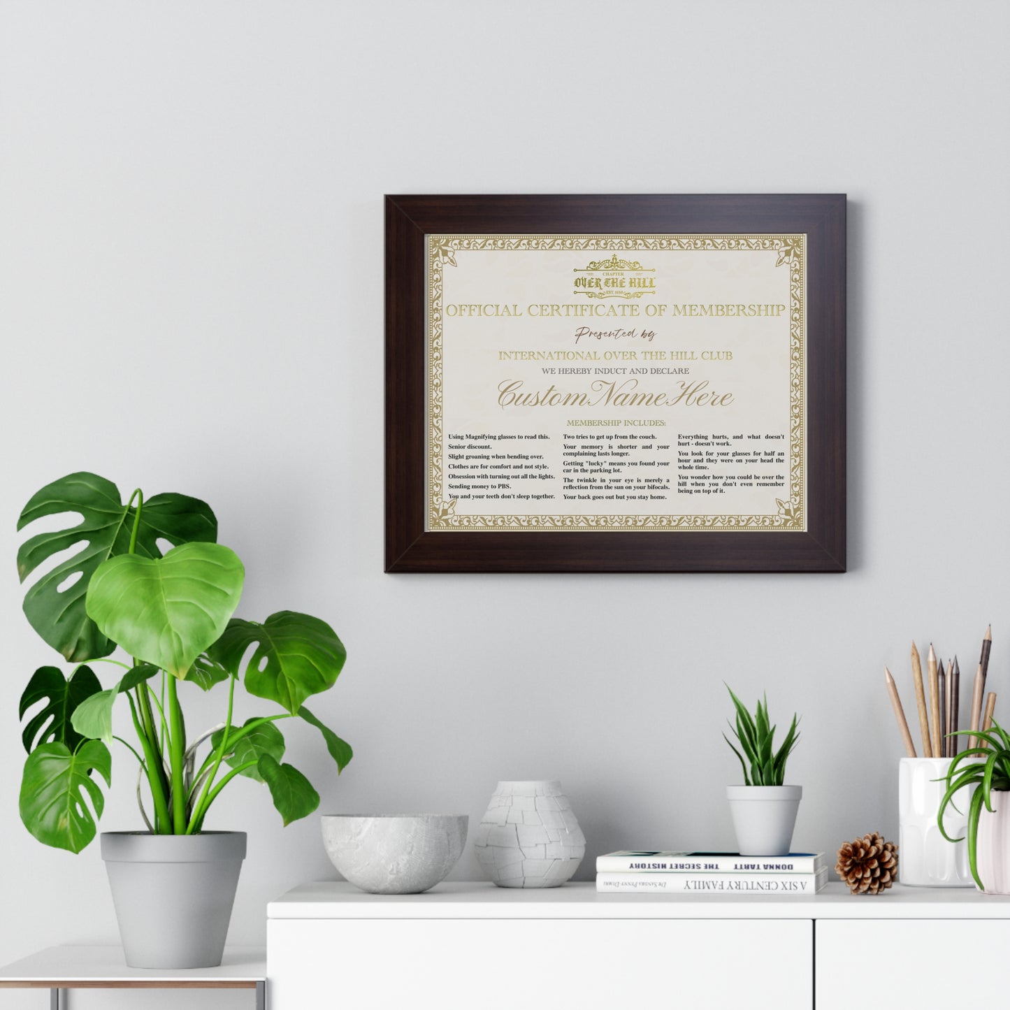 Humorous Membership Certificate Poster