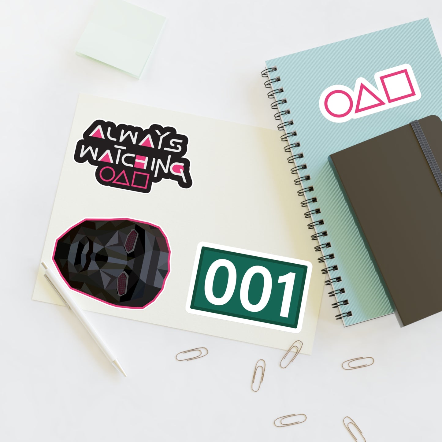 Unique Sticker Sheets Inspired by Squid Games