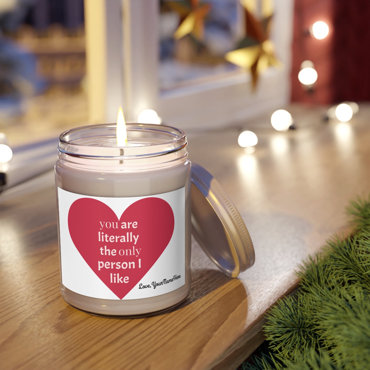 Heart Personalized Candle