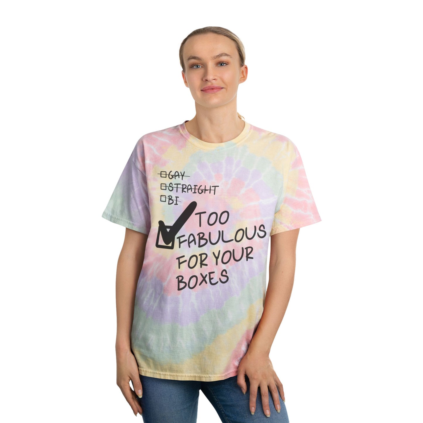 Tie-Dye Tee, Spiral with Positive Vibes