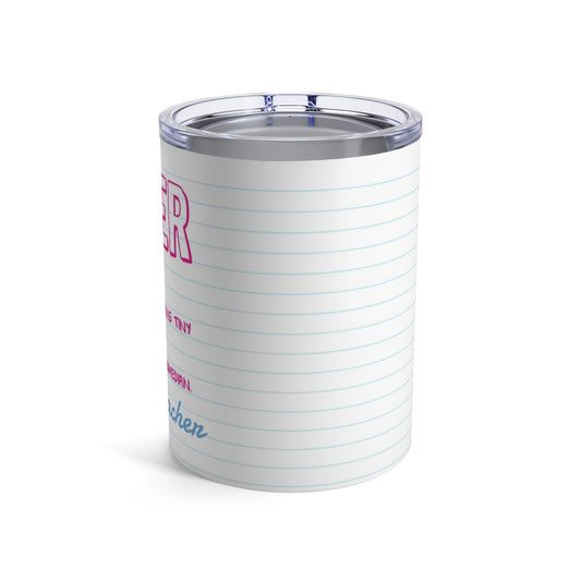 Teacher Appreciation Tumbler 10oz