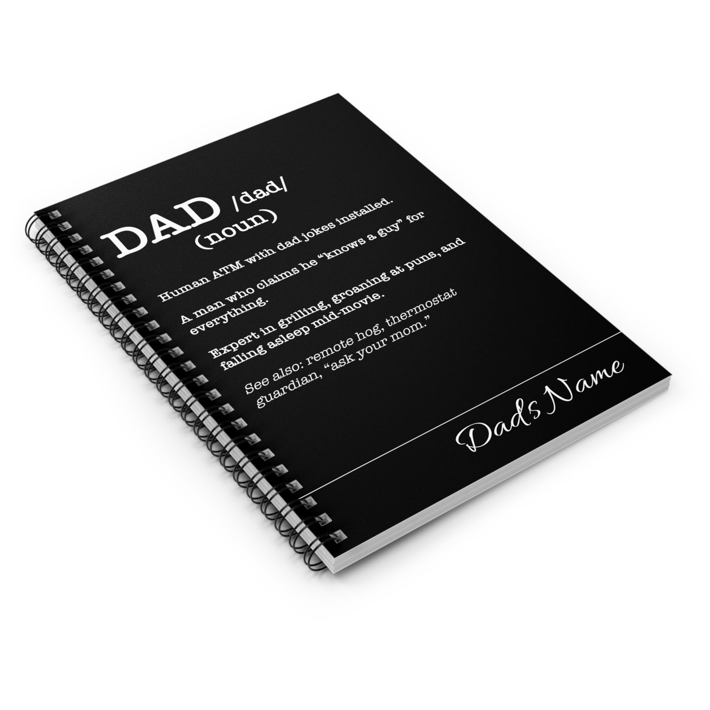 Personalized Dad Joke Spiral Notebook