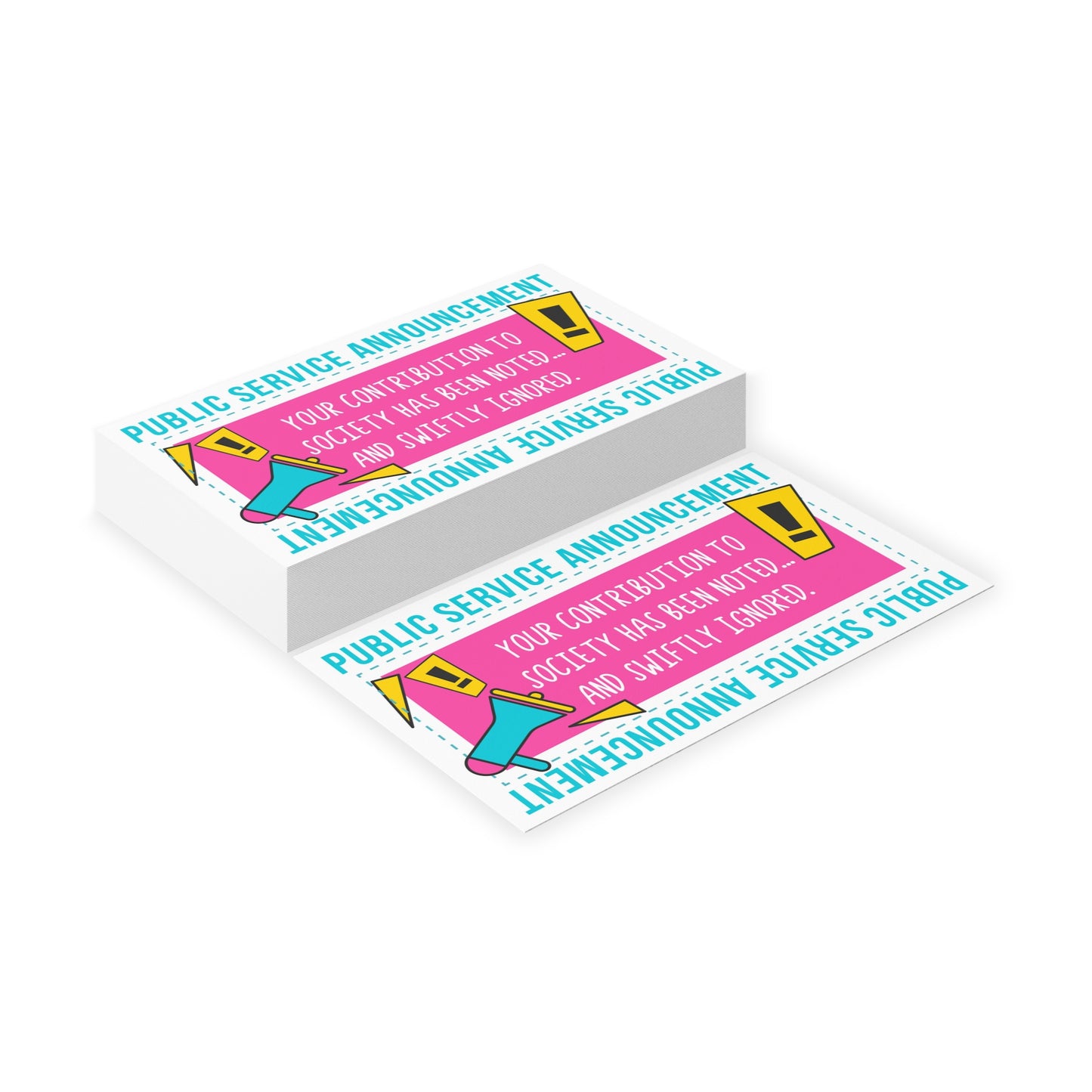 PSA funny handout cards