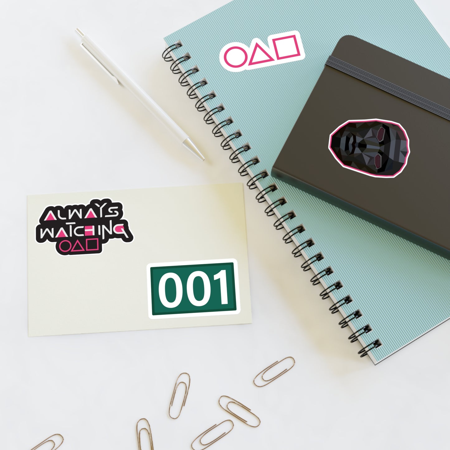 Unique Sticker Sheets Inspired by Squid Games
