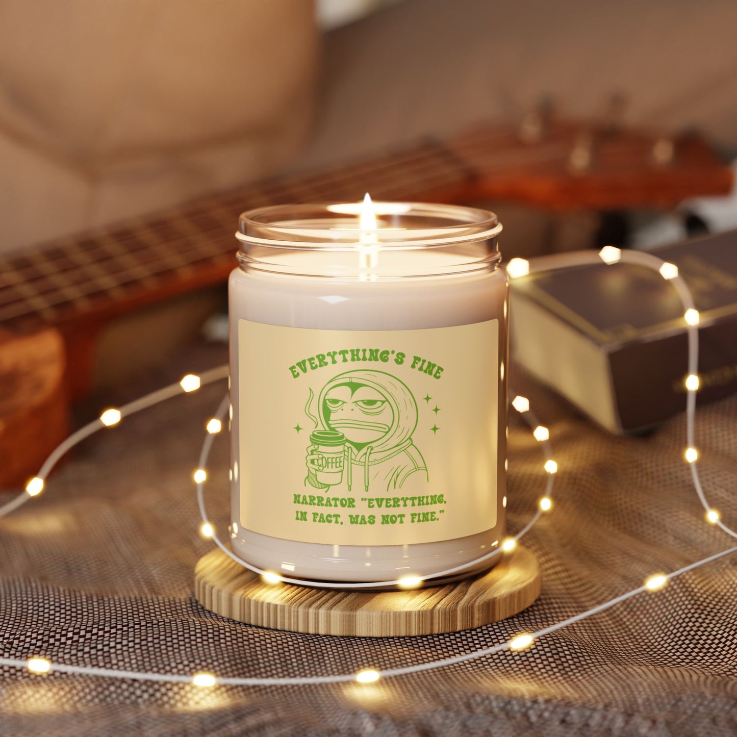 Whimsical Scented Candle - "Everything's Fine"