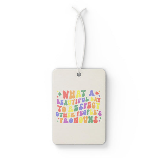 Colorful Car Air Freshener with Positive Message