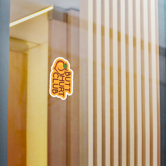 Funny Butt Hurt Club Kiss-Cut Vinyl Decals for Laptops