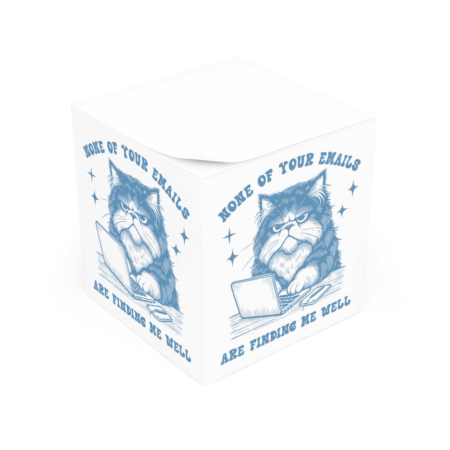 Humorous Cat Note Cube