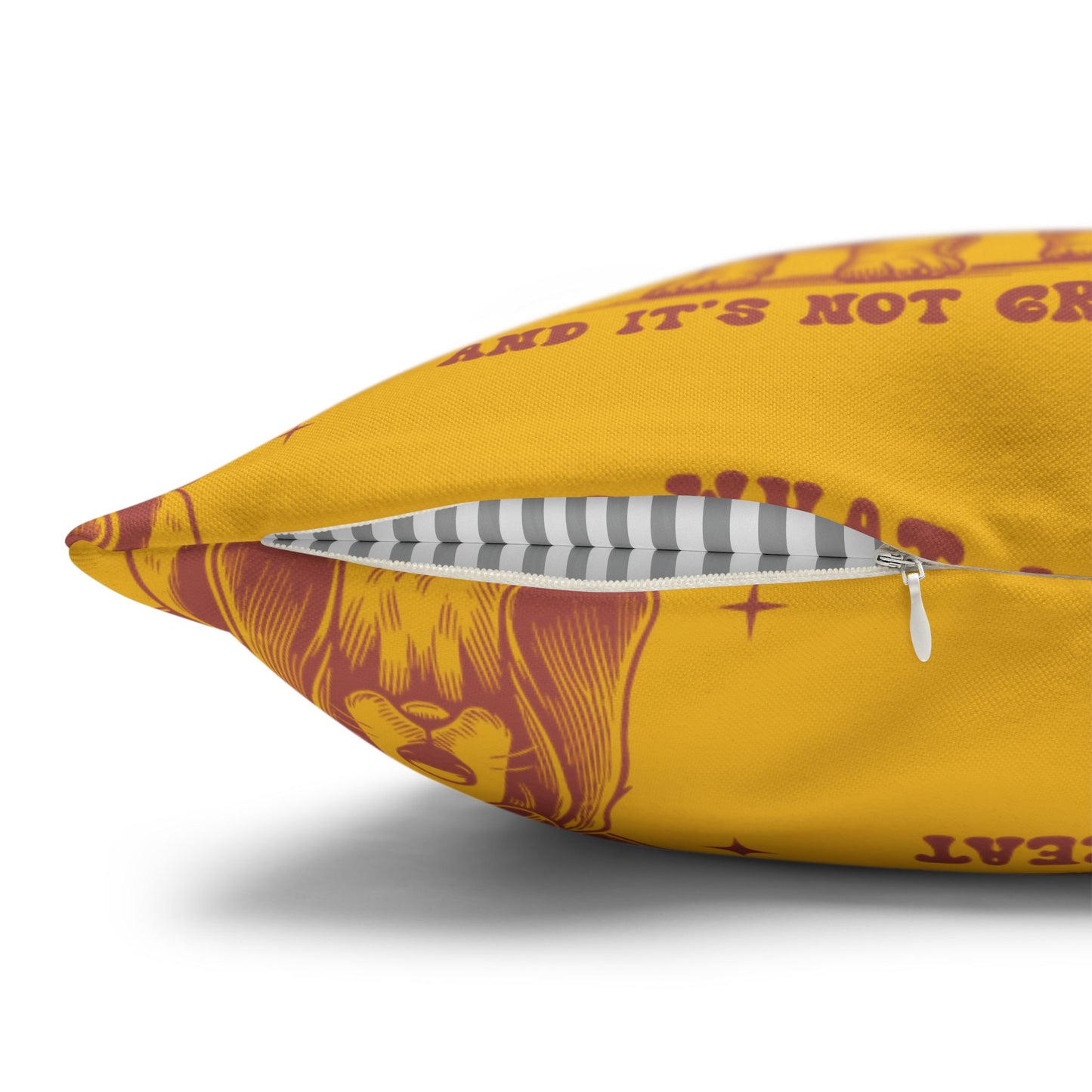 Fun Dog-Themed Square Pillowcase - 'It Is What It Is' Decorative Cushion