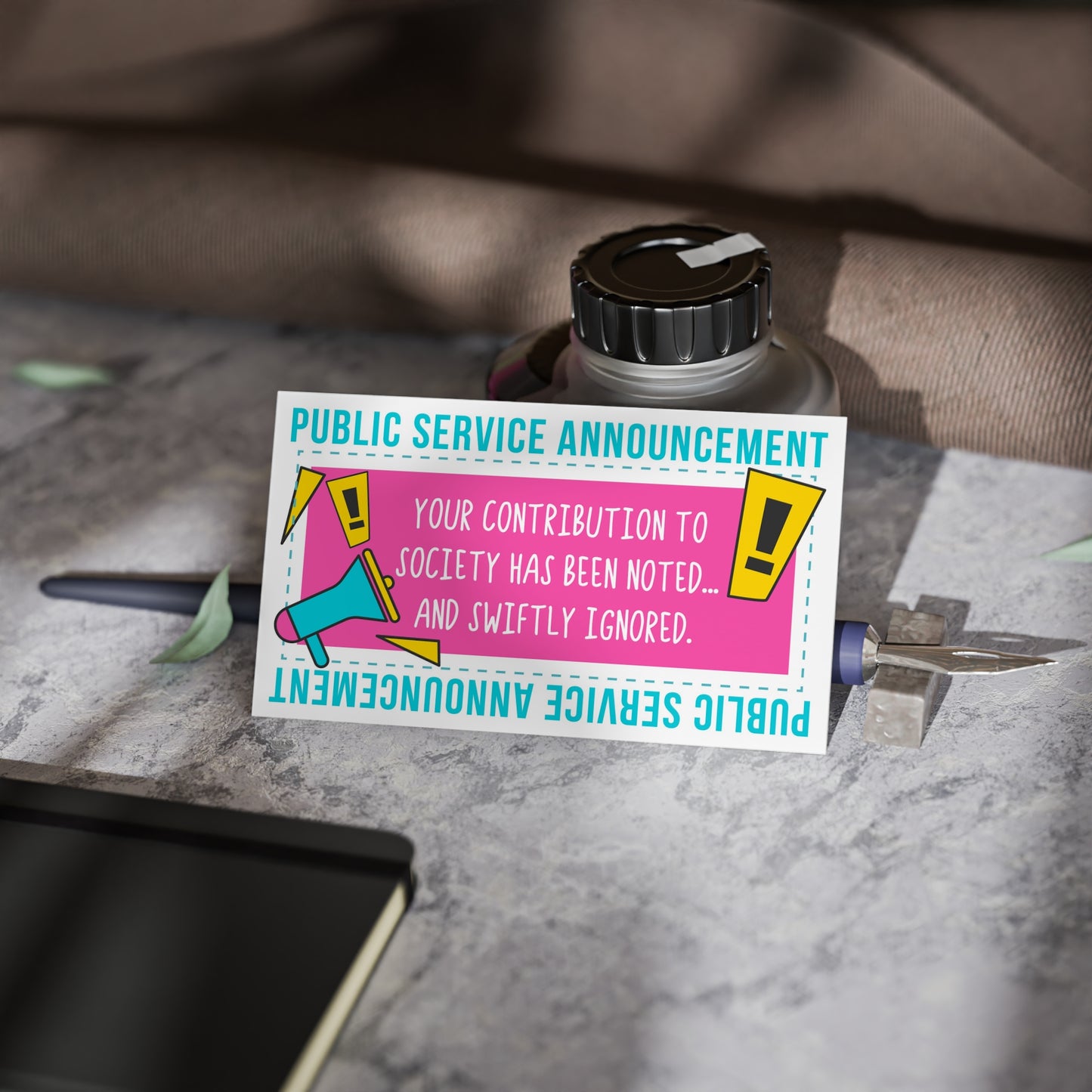 PSA funny handout cards