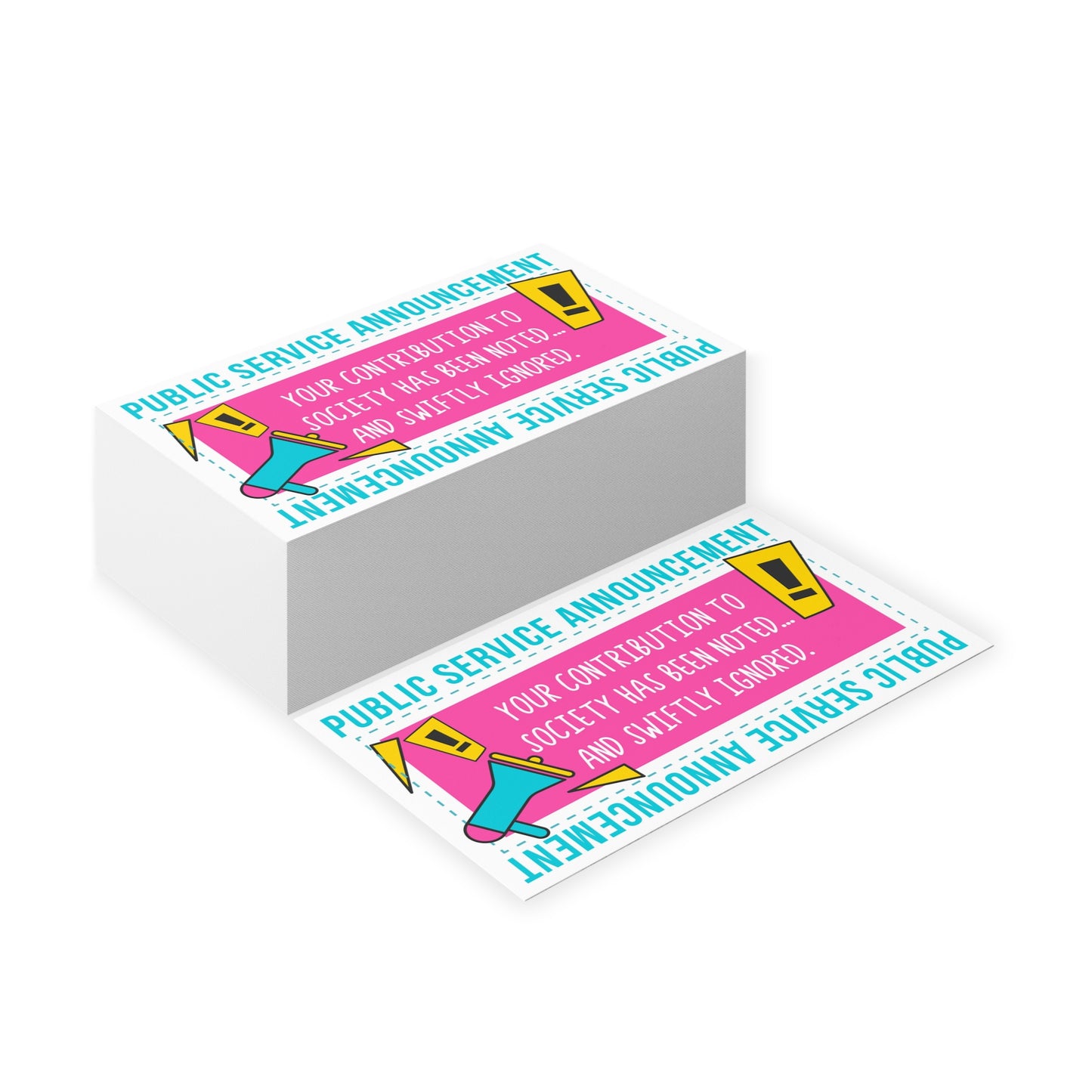 PSA funny handout cards