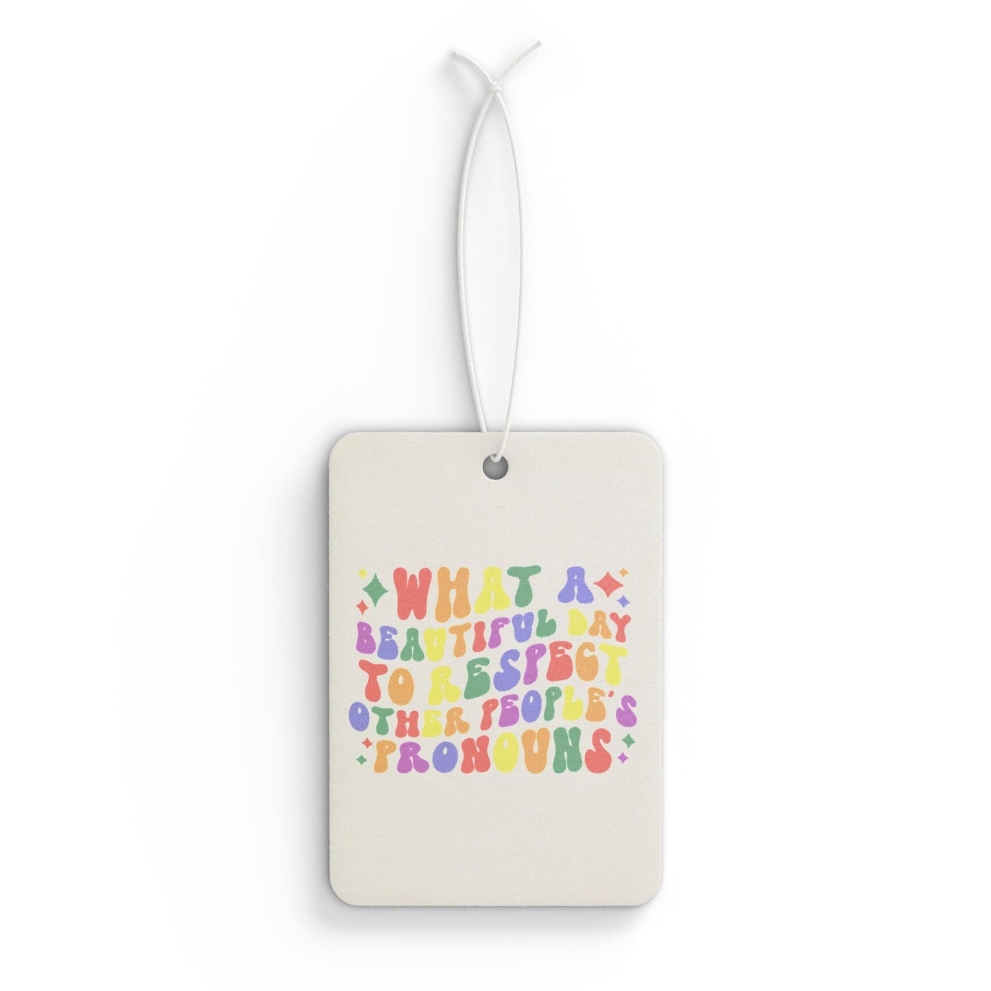 Colorful Car Air Freshener with Positive Message