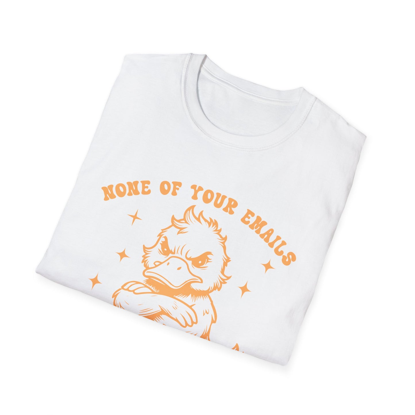 Funny Duck Email T-Shirt, Quirky Unisex Tee for Office, Great for Work from Home, Gifts for Email Lovers, Casual Wear