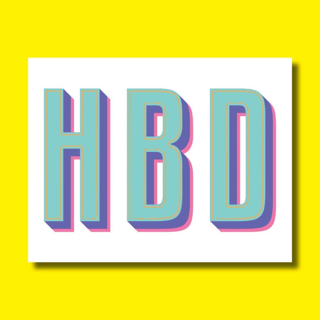 Greeting Card - HBD